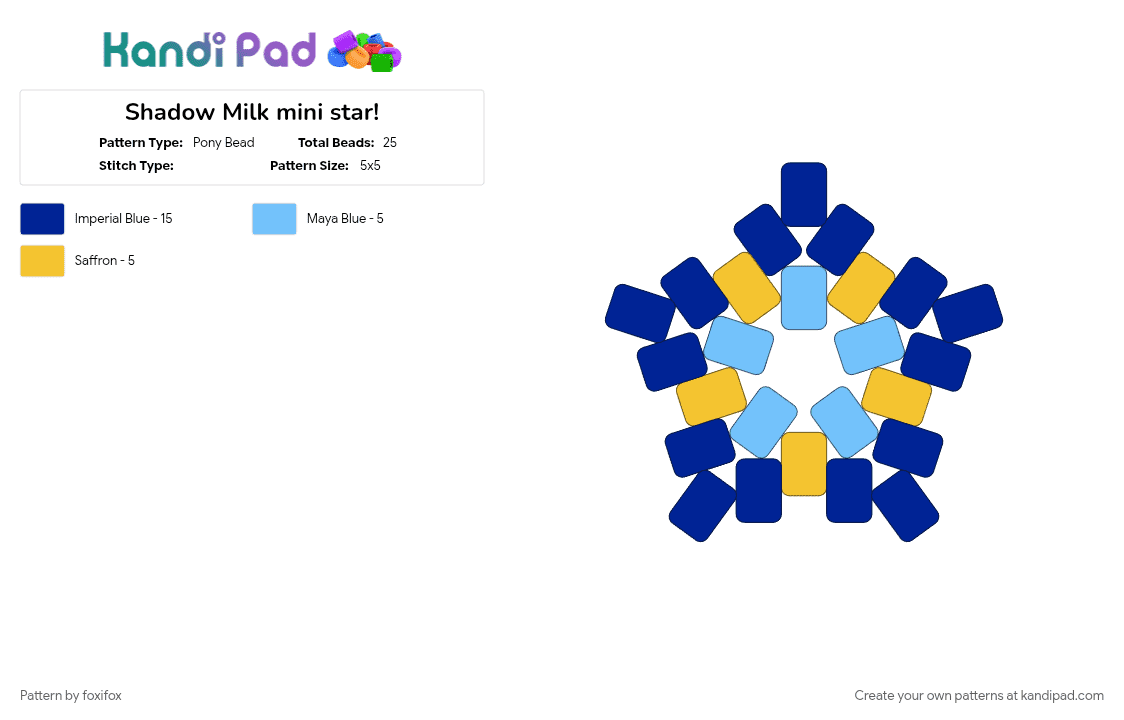 Shadow Milk mini star! - Pony Bead Pattern by foxifox on Kandi Pad - crk, crk beasts, crk shadow milk, crk smc, purple, star