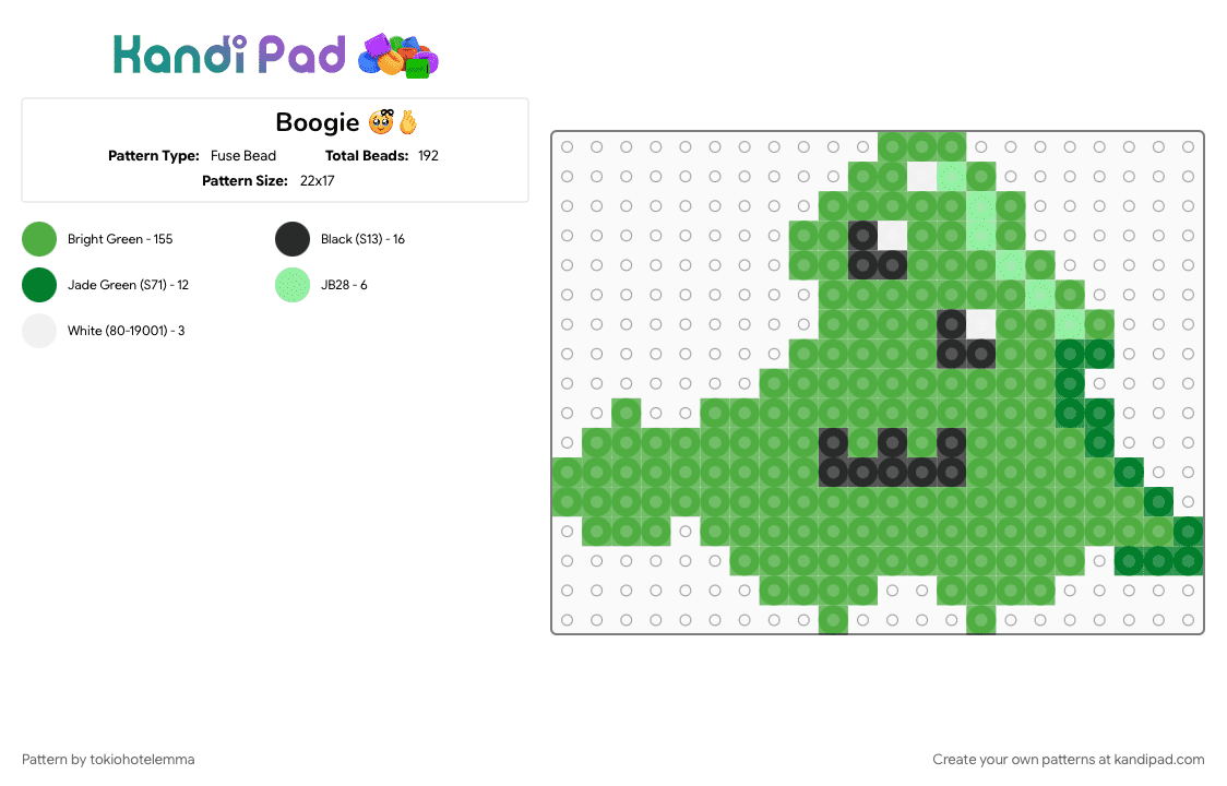 Boogie 🥹ྀི🫰 Fuse Bead Pattern - Kandi Pad | Kandi Patterns, Fuse Bead ...