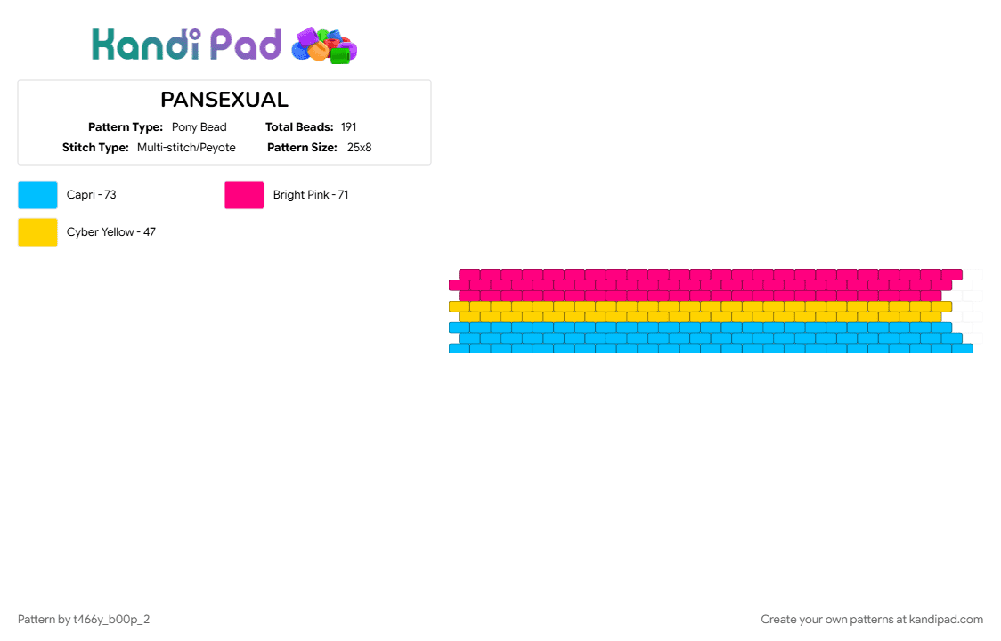 PANSEXUAL - Pony Bead Pattern by t466y_b00p_2 on Kandi Pad - 