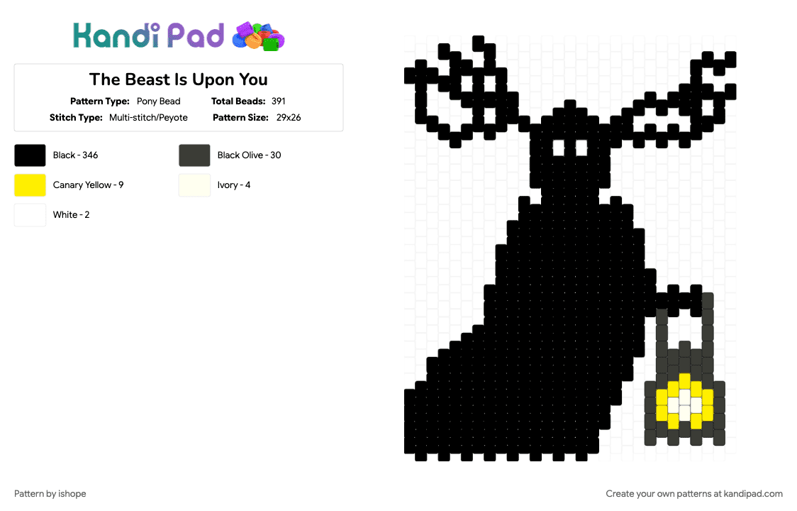 The Beast Is Upon You - Pony Bead Pattern by ishope on Kandi Pad - 