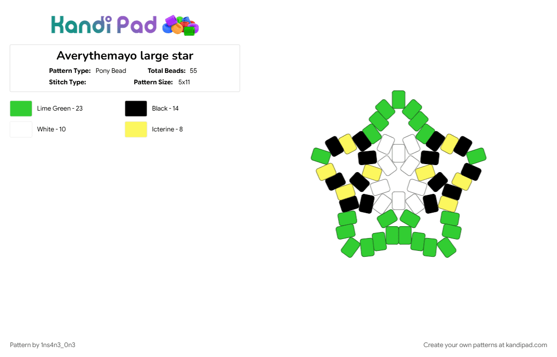Averythemayo large star - Pony Bead Pattern by 1ns4n3_0n3 on Kandi Pad - avery sfawtde, avery the mayo, averythemayo, averythemost, averythemostmayo, dawtde, sfawtde, sfawtdedawtde