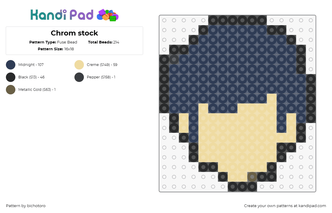 Chrom stock - Fuse Bead Pattern by bichotoro on Kandi Pad - chrom,fire emblem,nintendo,character,head,simple,video game,beige,blue