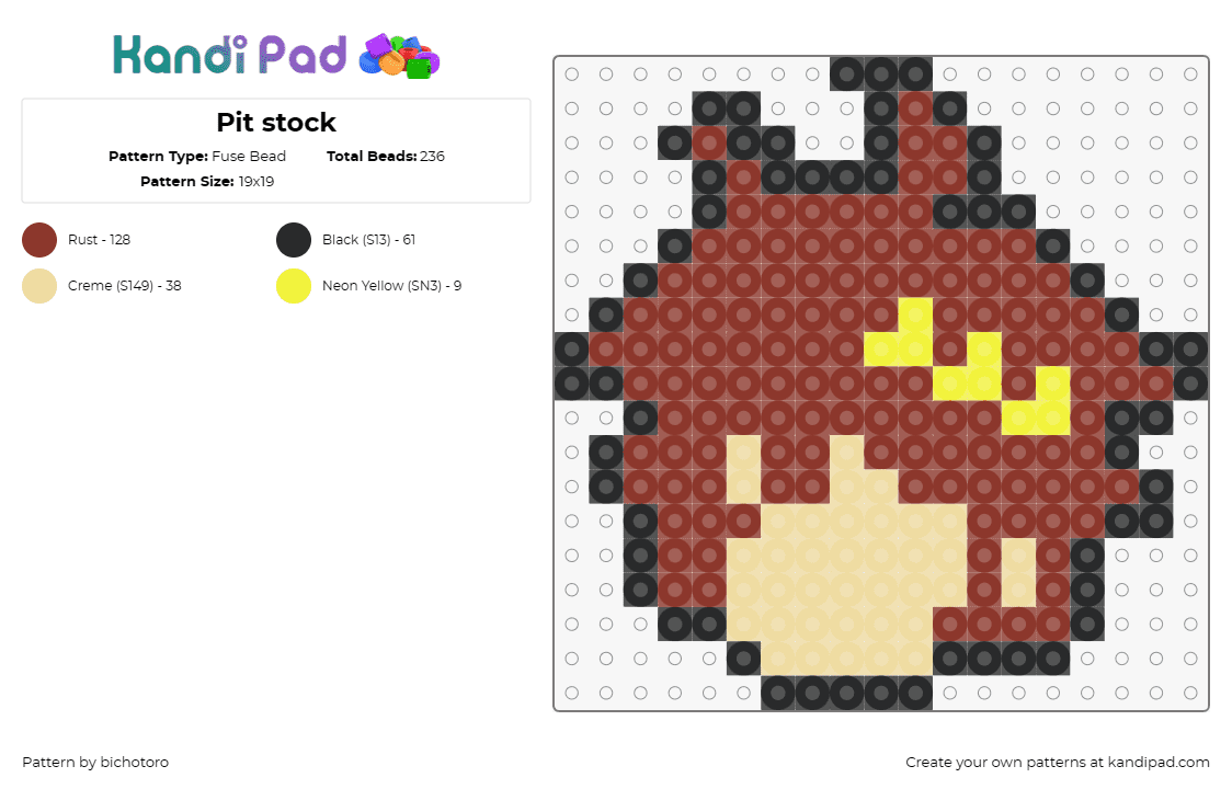 Pit stock - Fuse Bead Pattern by bichotoro on Kandi Pad - pit,fire emblem,nintendo,character,head,simple,video game,beige,brown