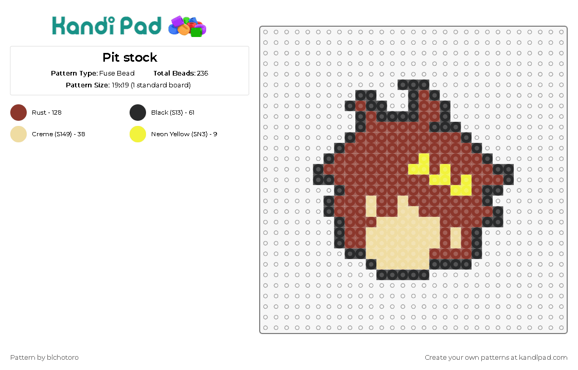 Pit stock - Fuse Bead Pattern by bichotoro on Kandi Pad - pit,fire emblem,nintendo,character,head,simple,video game,beige,brown