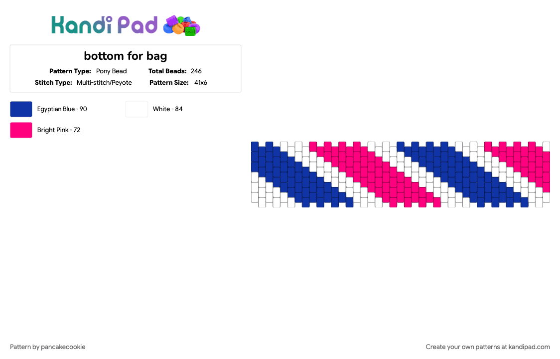 bottom for bag - Pony Bead Pattern by pancakecookie on Kandi Pad - 