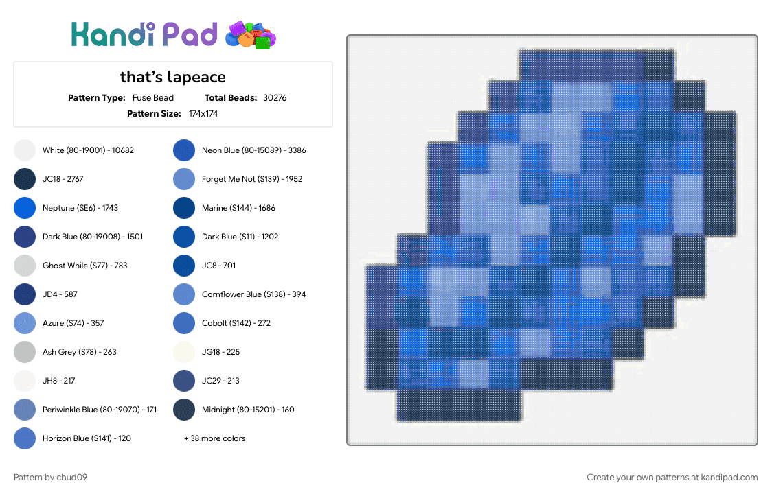 that’s lapeace - Fuse Bead Pattern by chud09 on Kandi Pad - 