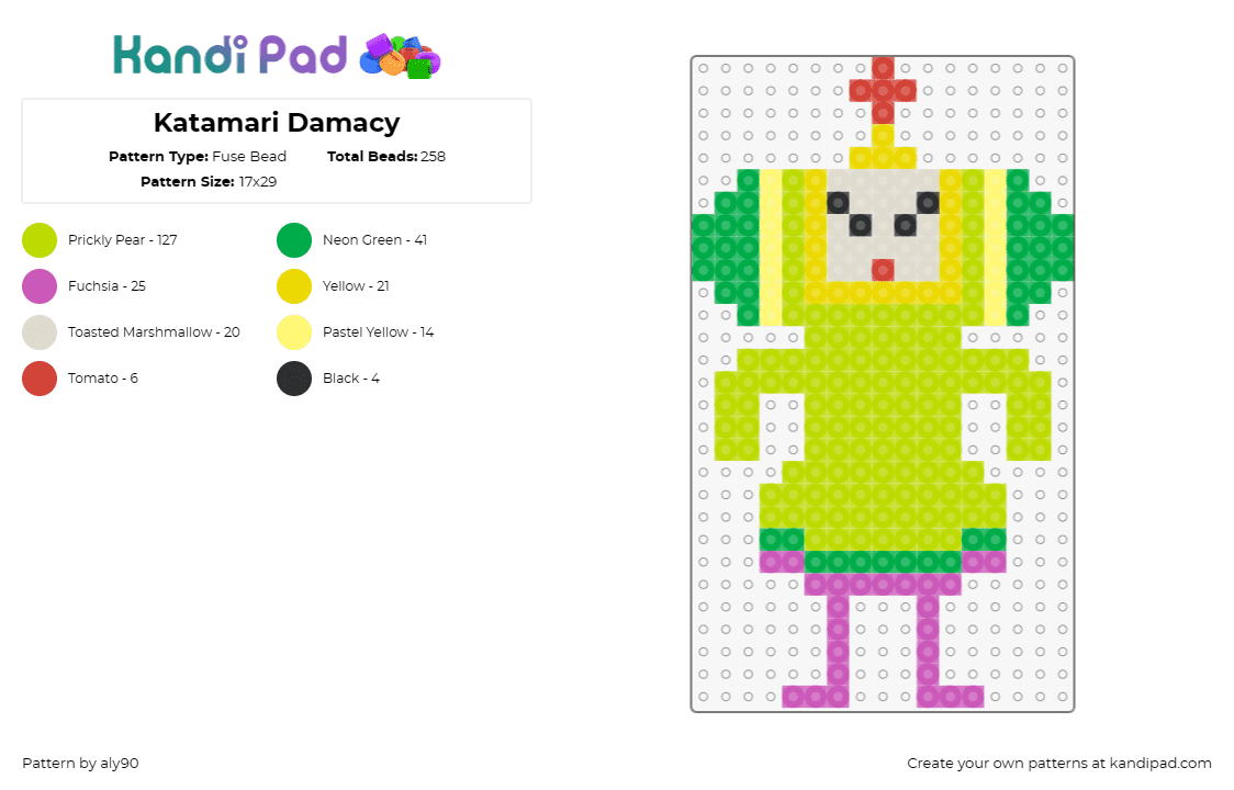 Katamari Damacy - Fuse Bead Pattern by aly90 on Kandi Pad - katamari damacy,namco,video games,playstation