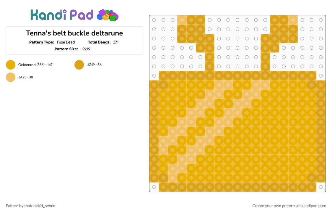 Tenna\'s belt buckle deltarune - Fuse Bead Pattern by thatonekid_scene on Kandi Pad - deltarune, orange, video game