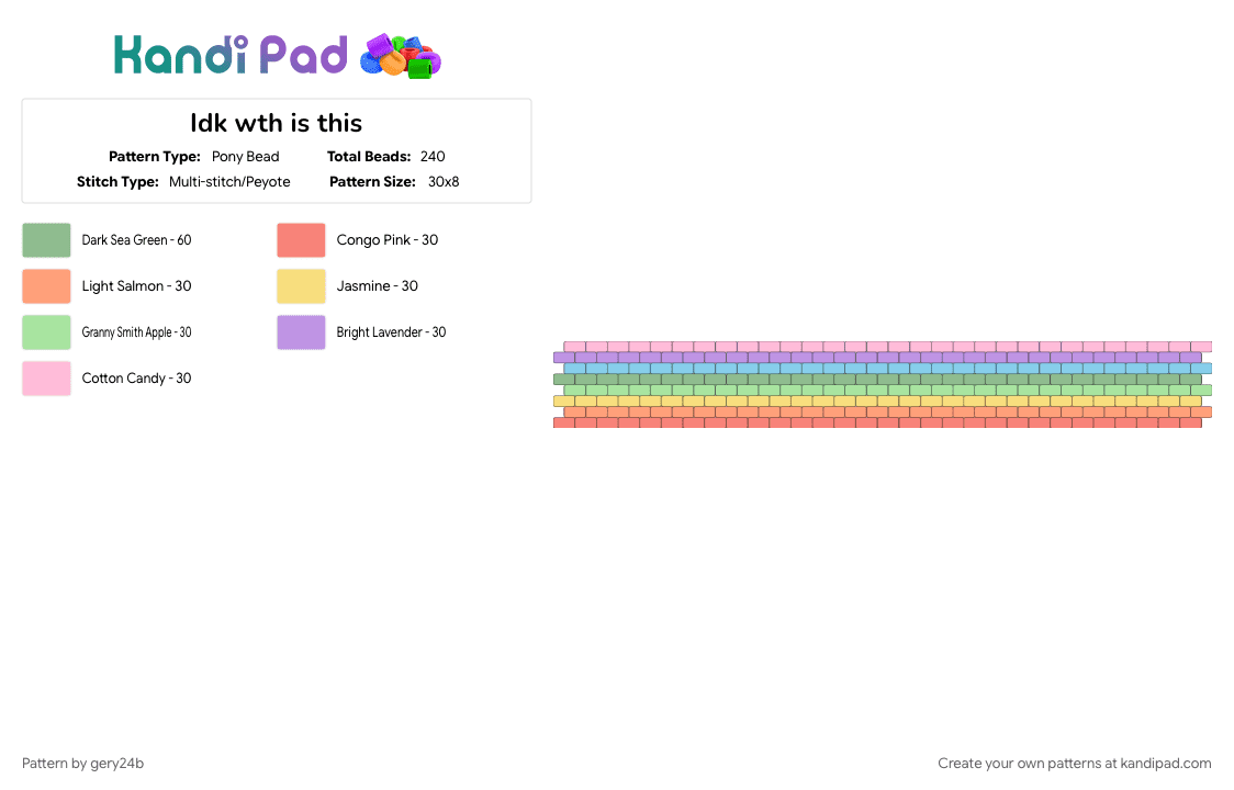 Idk wth is this - Pony Bead Pattern by gery24b on Kandi Pad - 