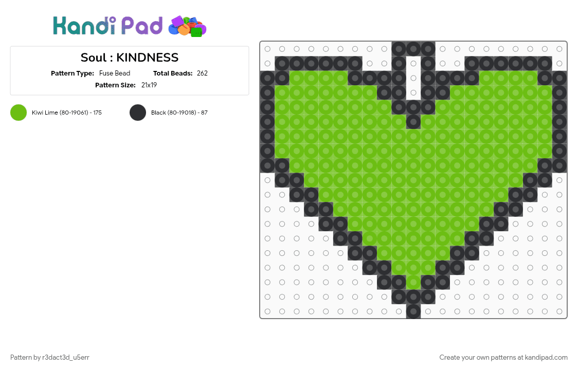 Soul : KINDNESS - Fuse Bead Pattern by r3dact3d_u5err on Kandi Pad - 