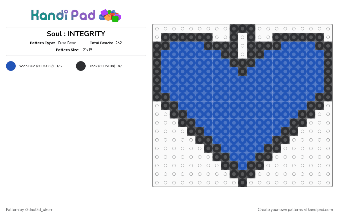 Soul : INTEGRITY - Fuse Bead Pattern by r3dact3d_u5err on Kandi Pad - 