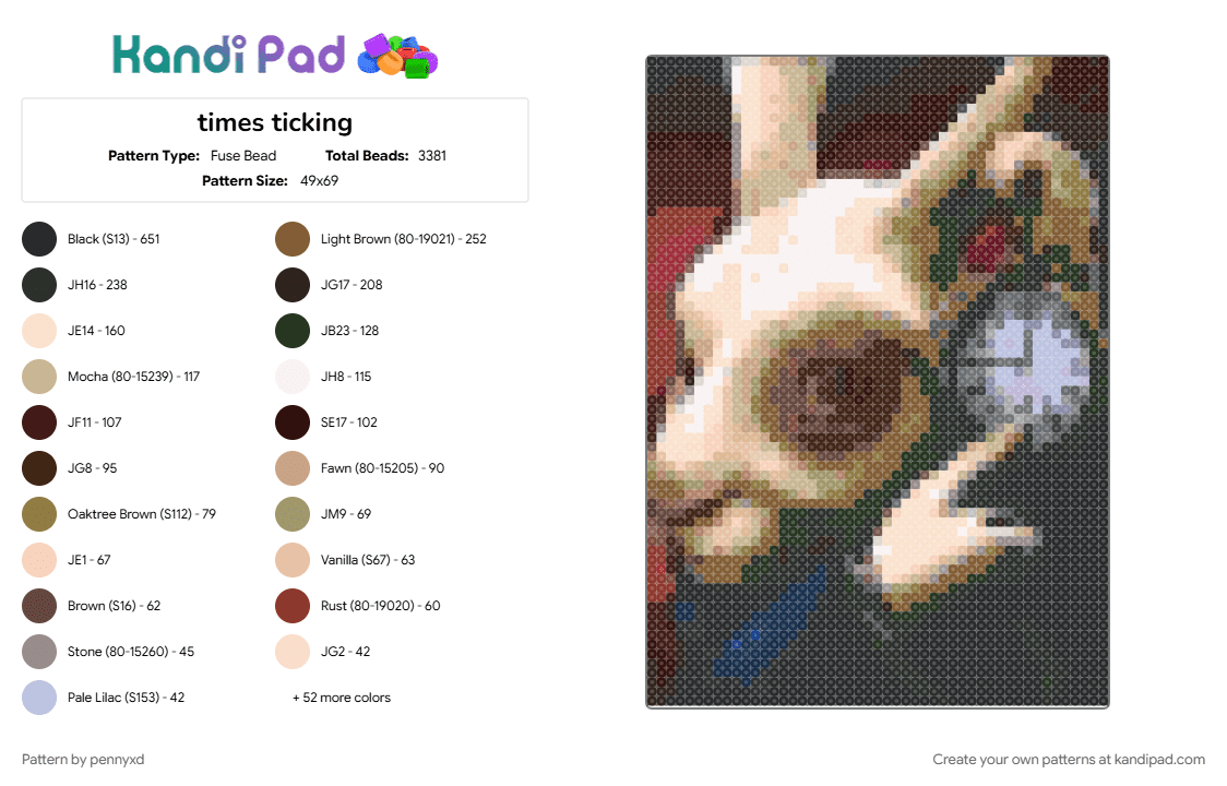 times ticking - Fuse Bead Pattern by pennyxd on Kandi Pad - meme