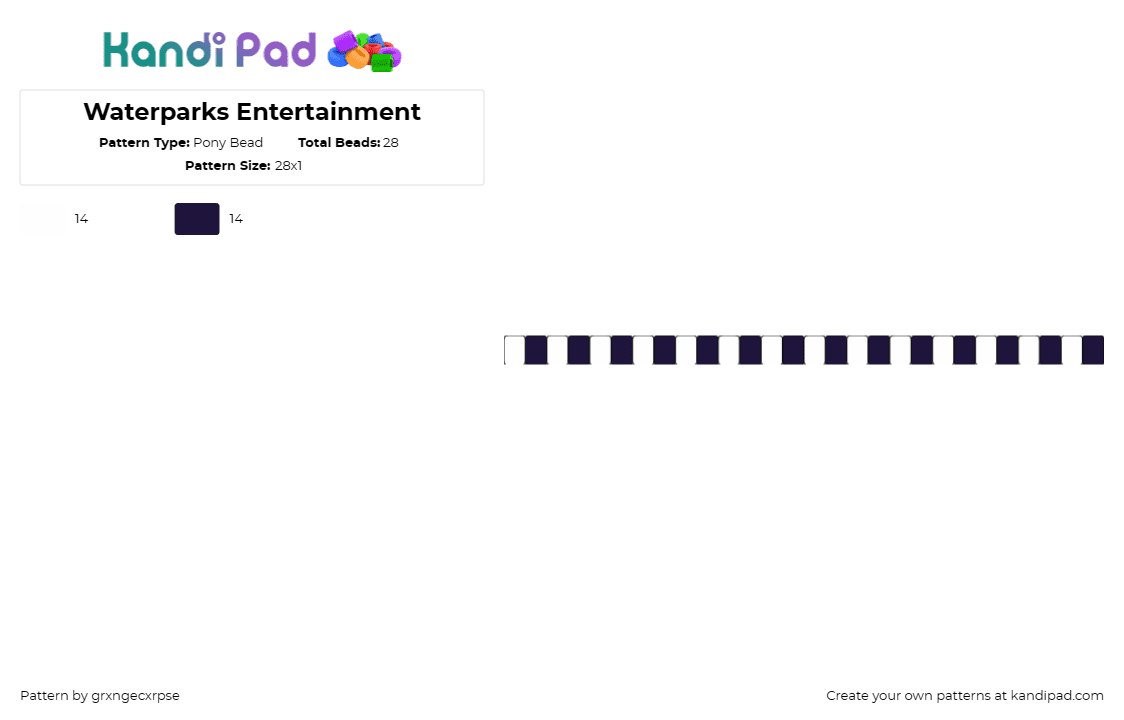 Waterparks Entertainment - Pony Bead Pattern by grxngecxrpse on Kandi Pad - waterparks,album,music,band,singles and white