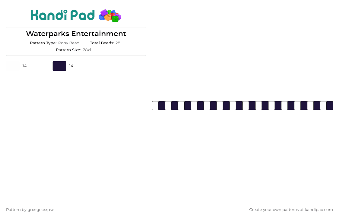 Waterparks Entertainment - Pony Bead Pattern by grxngecxrpse on Kandi Pad - waterparks,album,music,band,singles and white