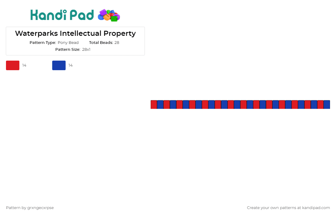 Waterparks Intellectual Property - Pony Bead Pattern by grxngecxrpse on Kandi Pad - waterparks,music,band,singles