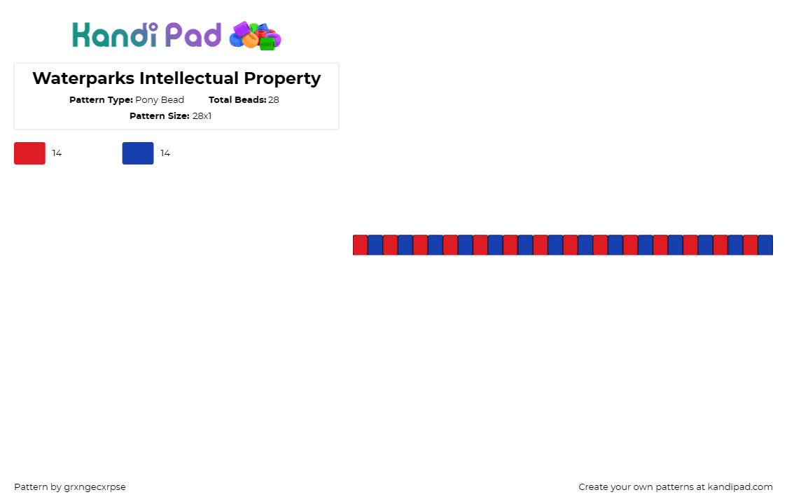 Waterparks Intellectual Property - Pony Bead Pattern by grxngecxrpse on Kandi Pad - waterparks,music,band,singles