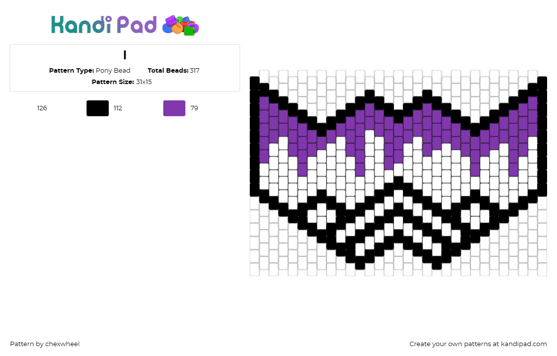 l - Pony Bead Pattern by chexwheel on Kandi Pad - mask,drip