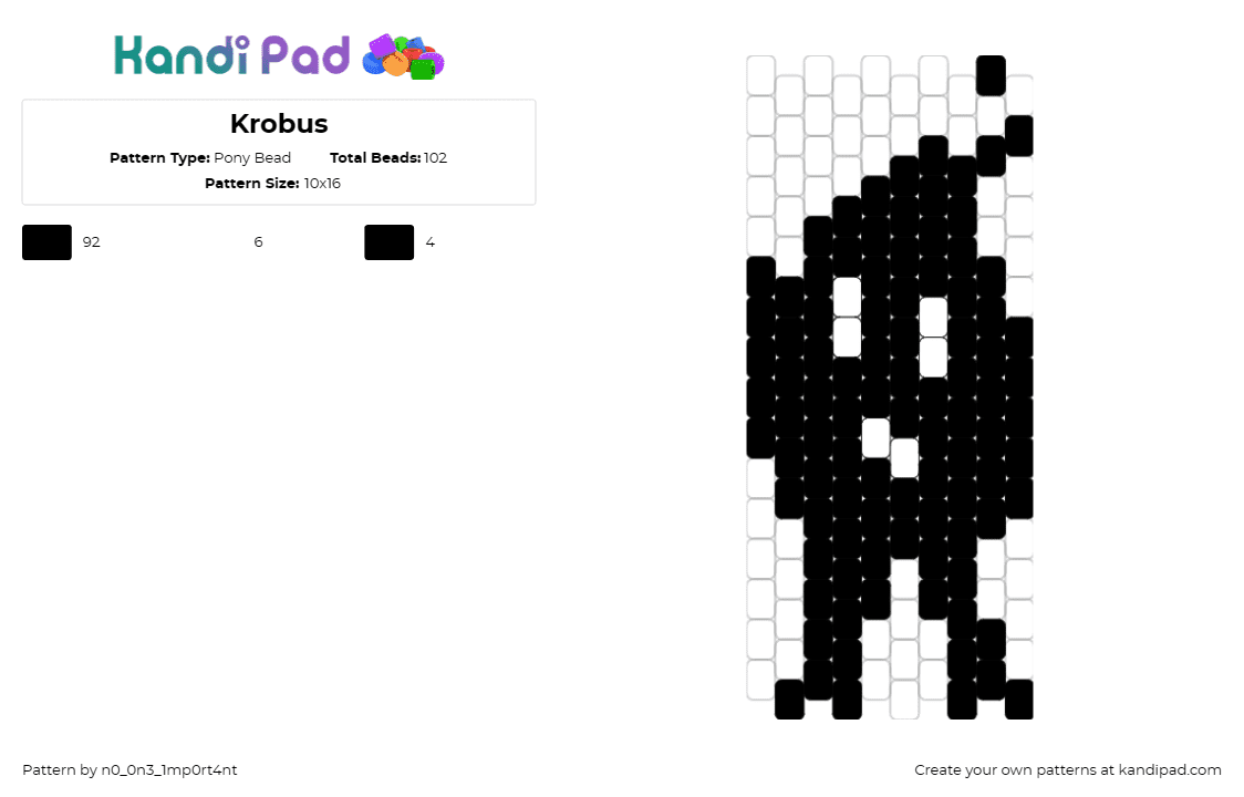 Krobus - Pony Bead Pattern by n0_0n3_1mp0rt4nt on Kandi Pad - krobus,stardew valley,monster,shadow,video game,character,silhouette,black