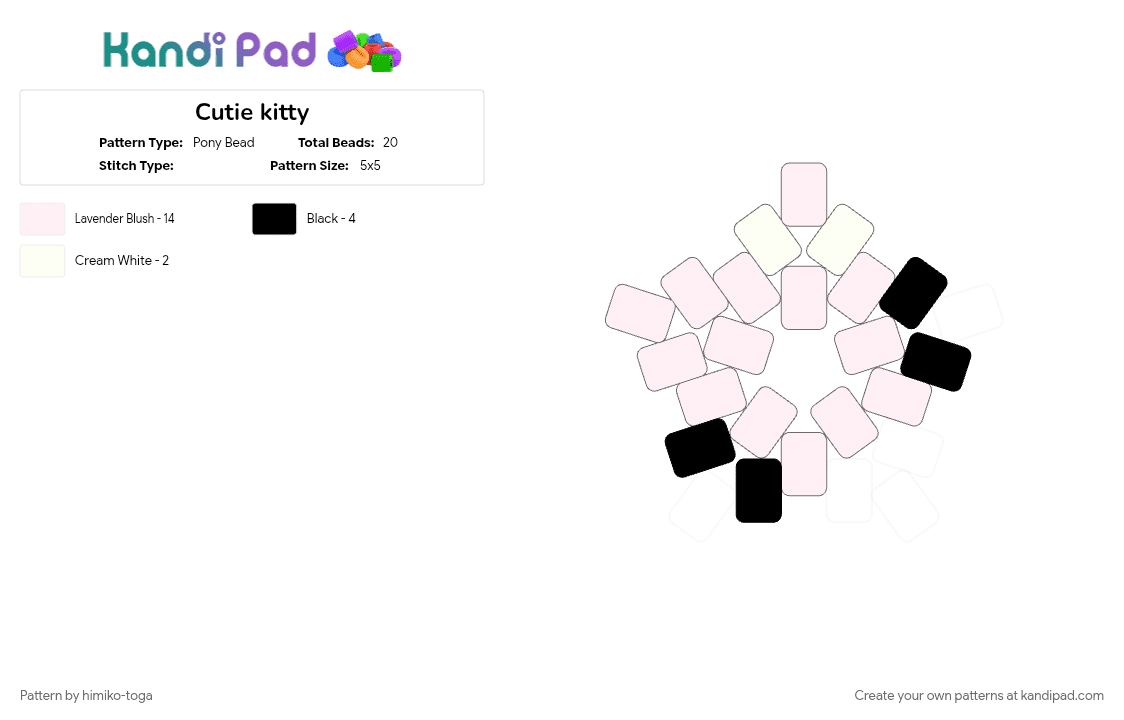 Cutie kitty - Pony Bead Pattern by himiko-toga on Kandi Pad - 