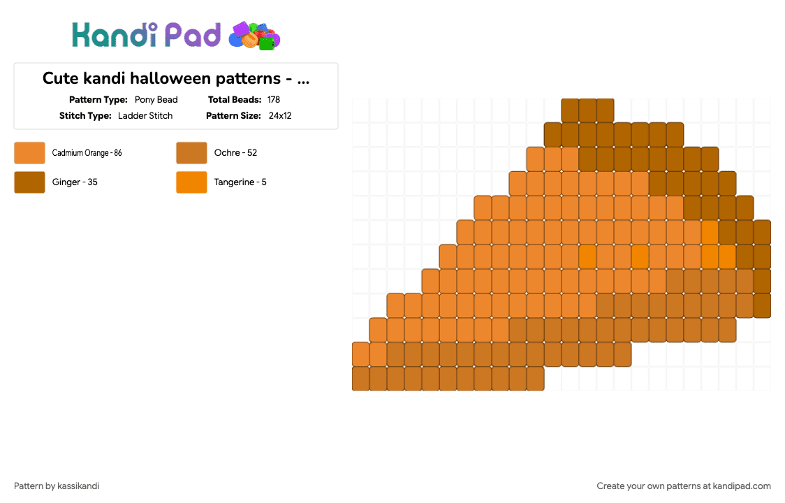 Cute kandi halloween patterns - Pumpkin pie - Pony Bead Pattern by kassikandi on Kandi Pad - cute, halloween, orange, pie, pumpkin pie