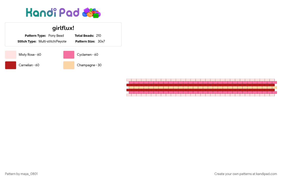 girlflux! - Pony Bead Pattern by maya_0801 on Kandi Pad - 