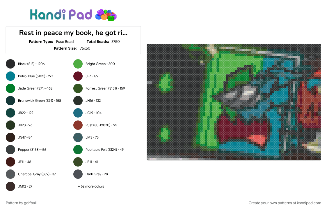 Rest in peace my book, she got drilled through by a pinhead - Fuse Bead Pattern by golfball on Kandi Pad - battle for dream island, battle for dream island again, battlefordreamisland, battlefordreamislandagain, bfdi, bfdia, book, pin