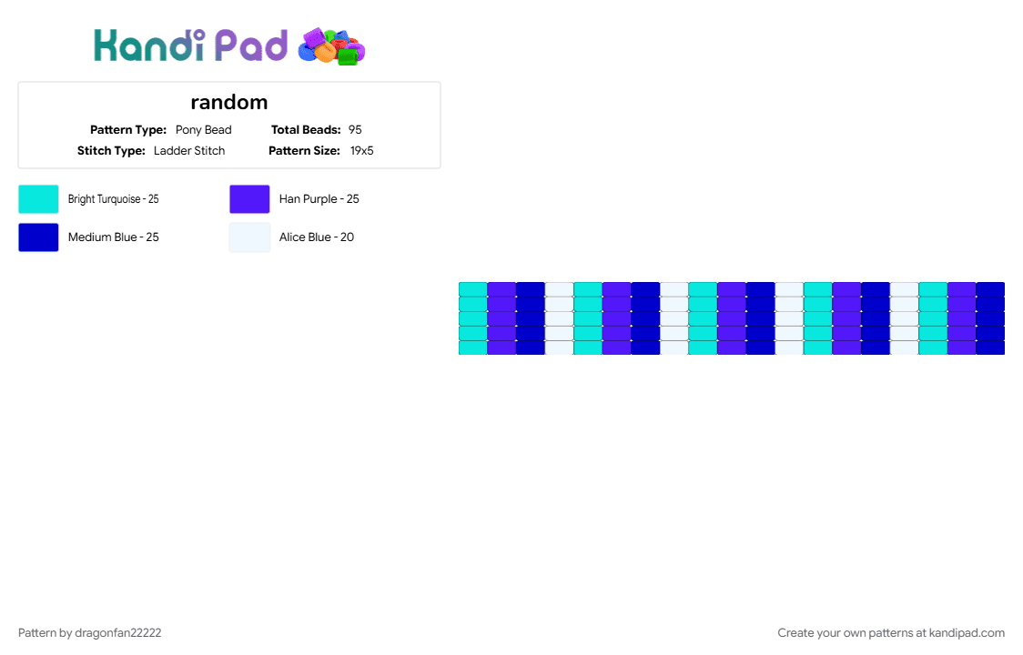 random - Pony Bead Pattern by dragonfan22222 on Kandi Pad - 