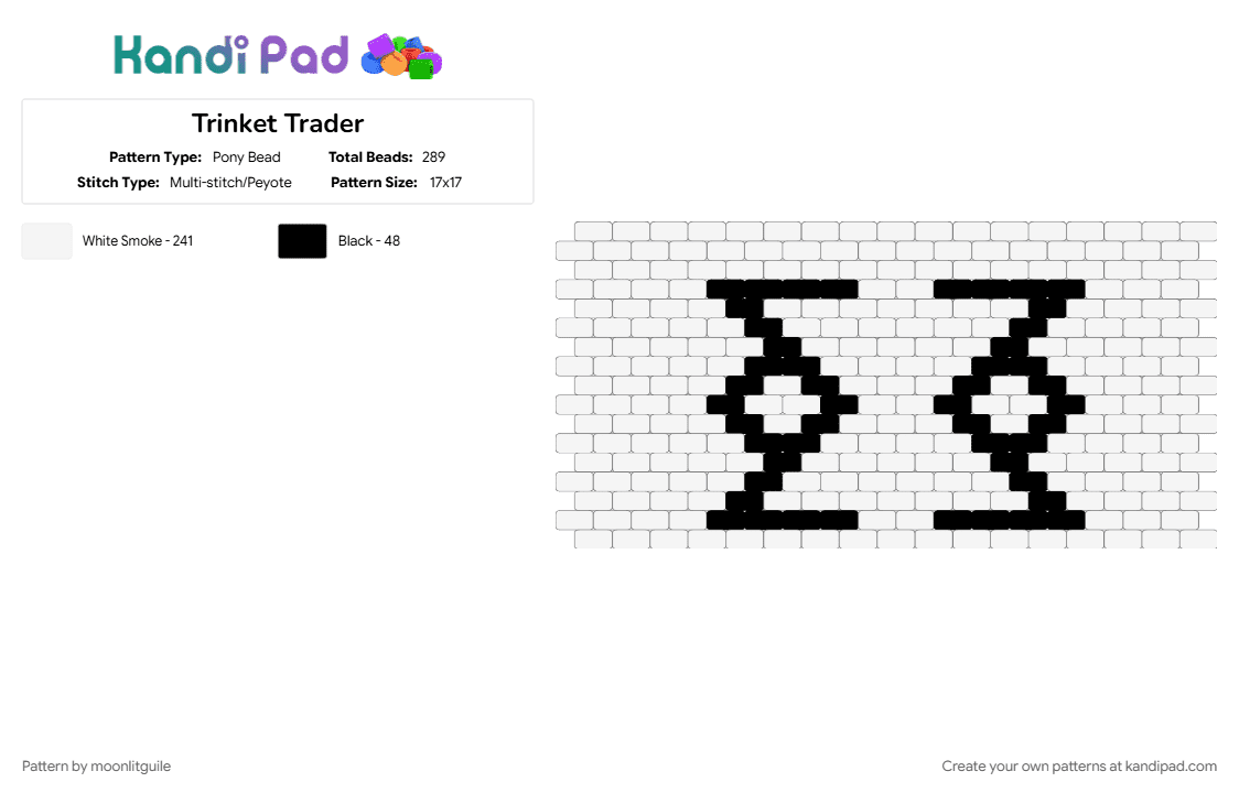 Trinket Trader - Pony Bead Pattern by moonlitguile on Kandi Pad - trinket, trinket trader