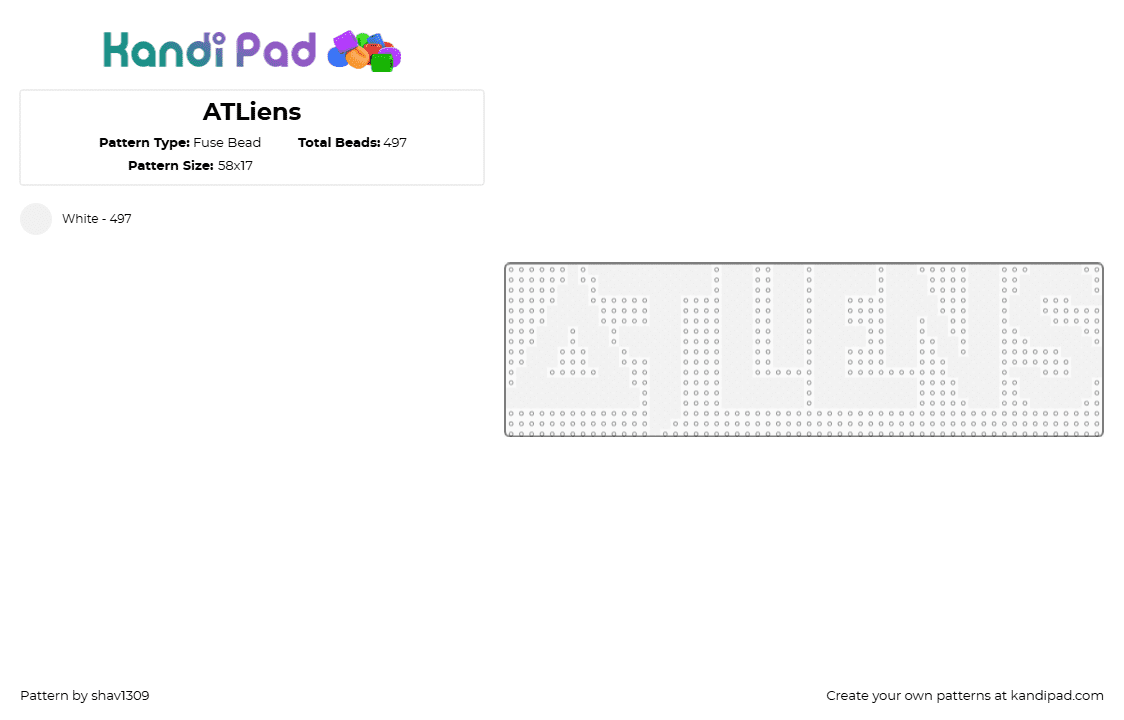 ATLiens - Fuse Bead Pattern by shav1309 on Kandi Pad - 