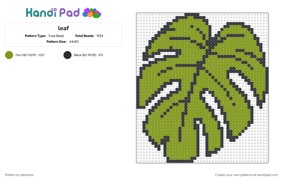 leaf - Fuse Bead Pattern by dezherai on Kandi Pad - black, gold, leaf, nature