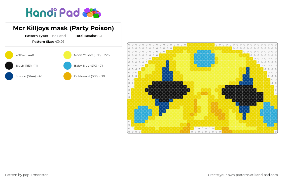 Mcr Killjoys Mask Party Poison Fuse Bead Pattern Kandi Pad Kandi Mcr Killjoys Mask Party Poison Fuse Bead Pattern Kandi Pad Kandi