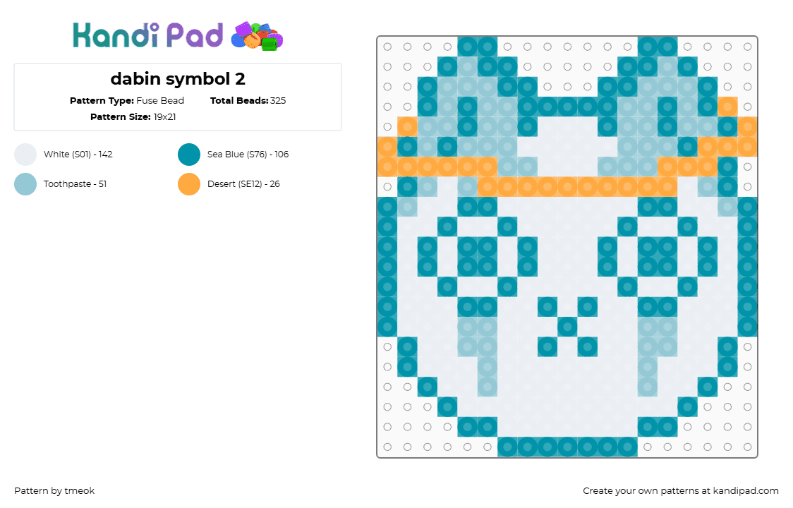 dabin symbol 2 - Fuse Bead Pattern by tmeok on Kandi Pad - 
