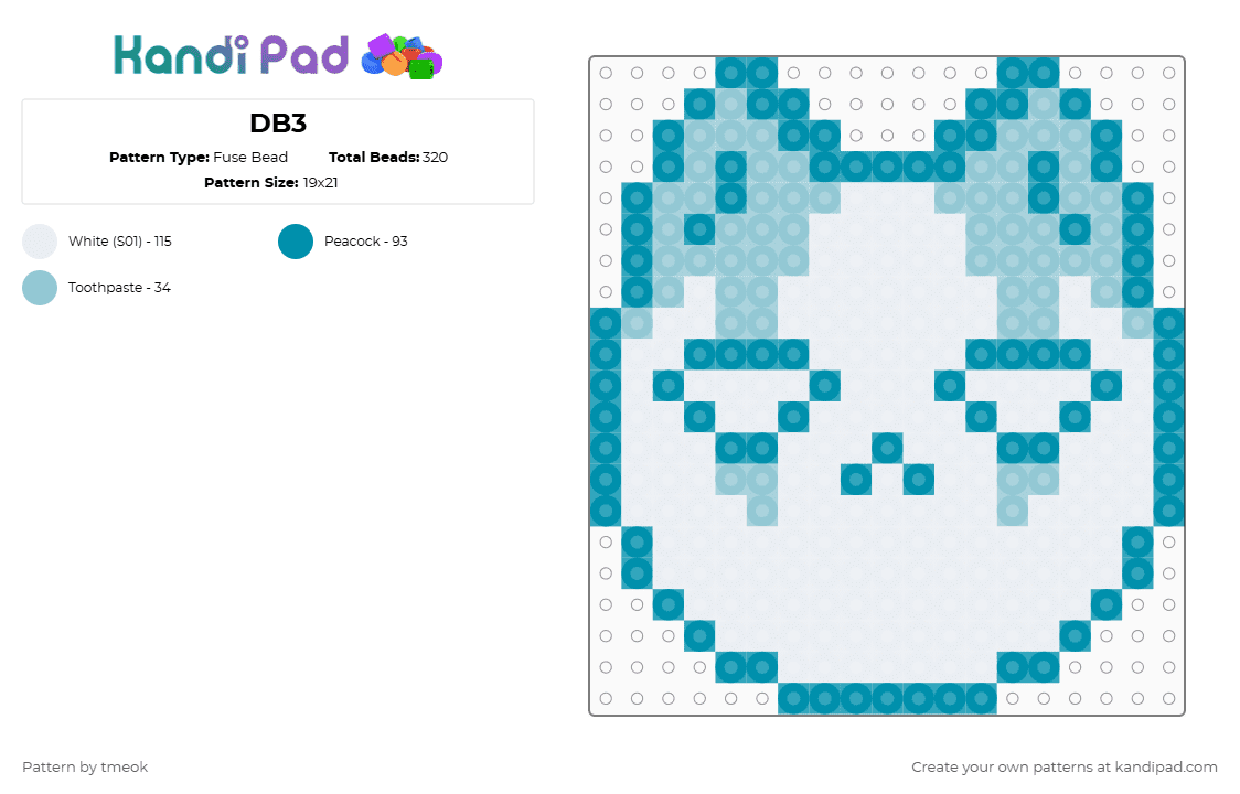 DB3 Fuse Bead Pattern - Kandi Pad | Kandi Patterns, Fuse Bead Patterns ...