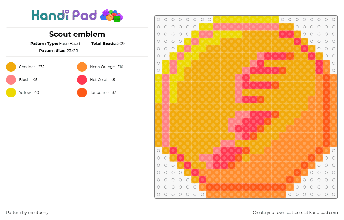 Scout emblem - Fuse Bead Pattern by meatpony on Kandi Pad - scout emblem,team fortress 2,tf2,video games