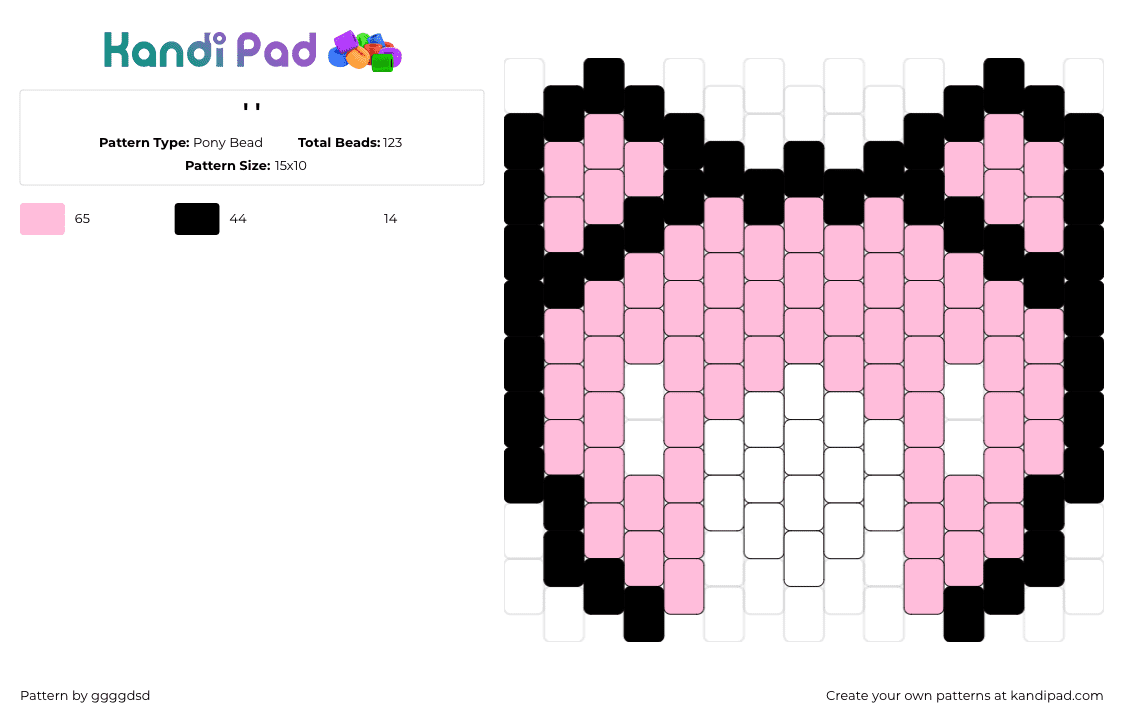 \' \' - Pony Bead Pattern by ggggdsd on Kandi Pad - gloomy bear,teddy,pink