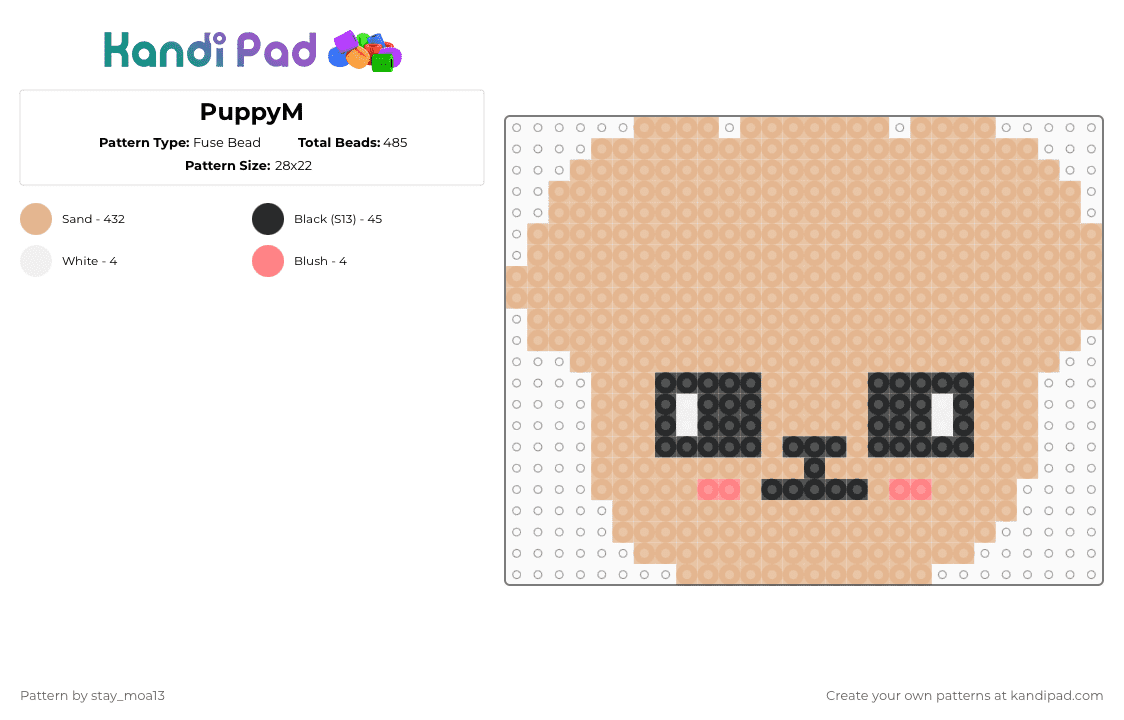 PuppyM - Fuse Bead Pattern by dorian_stay13 on Kandi Pad - beige,skz,skzoo,stray kids,kpop,seungmin,stay,kpop stan,stray kids stan