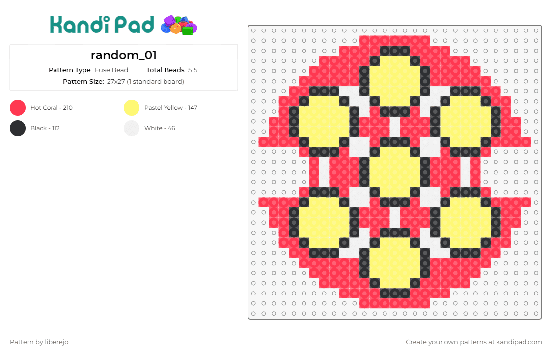 random_01 - Fuse Bead Pattern by liberejo on Kandi Pad - circle,geometric
