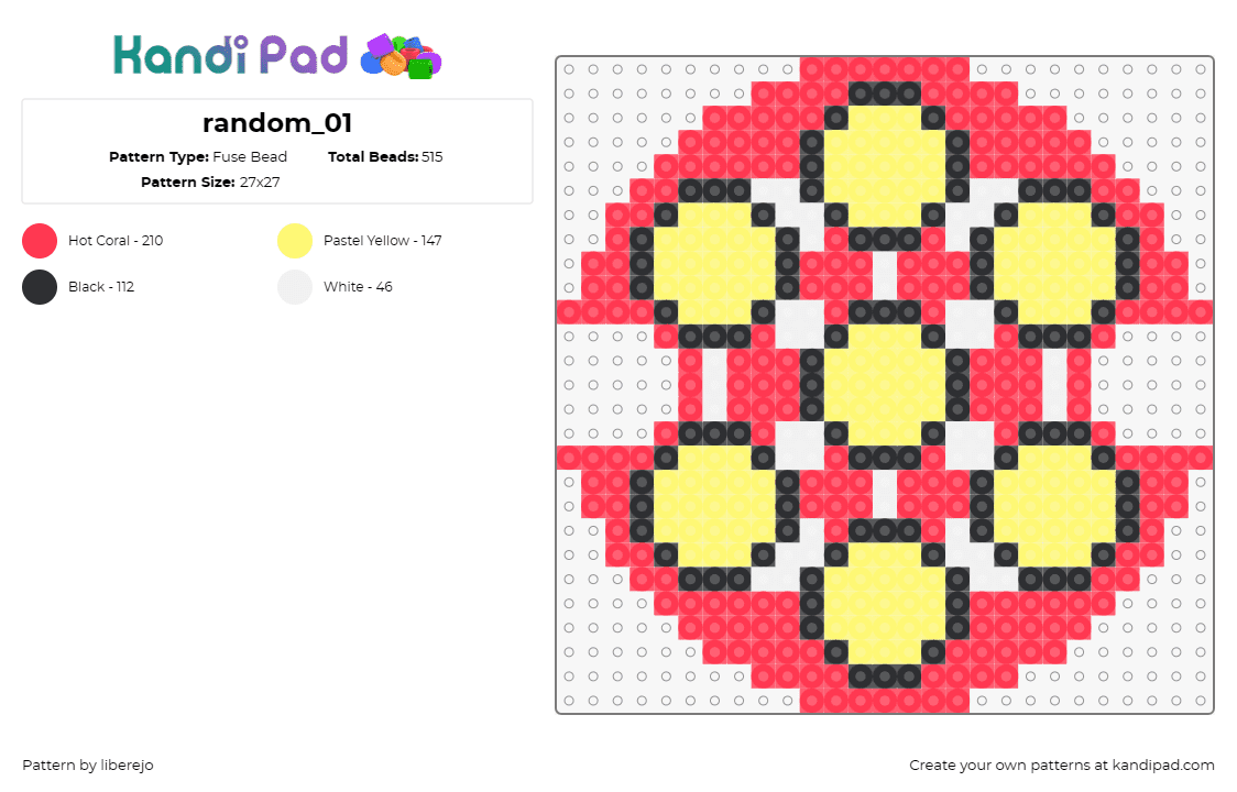 random_01 - Fuse Bead Pattern by liberejo on Kandi Pad - circle,geometric