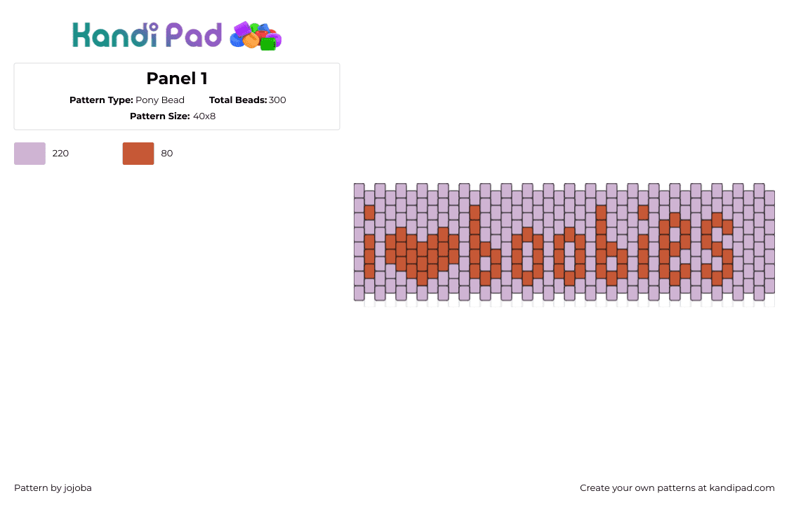 Panel 1 - Pony Bead Pattern by jojoba on Kandi Pad - boobies,love,cuff,text,heart,nsfw,red,purple