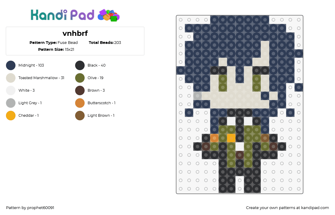 vnhbrf - Fuse Bead Pattern by prophet60091 on Kandi Pad - chibi,character,charm,green,blue