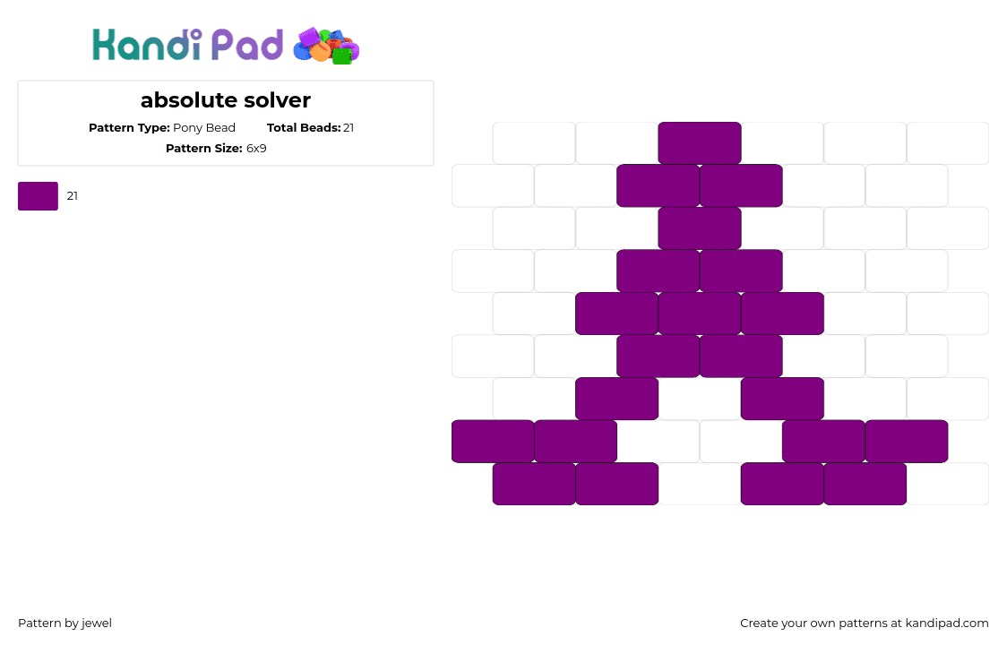 absolute solver - Pony Bead Pattern by jewel on Kandi Pad - absolute solver,logo,murder drones,tv show,purple