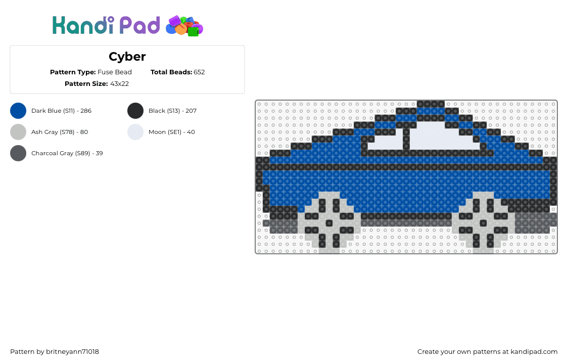 Cyber - Fuse Bead Pattern by britneyann71018 on Kandi Pad - cyber truck,tesla,car,automobile,vehicle,electric,blue,gray