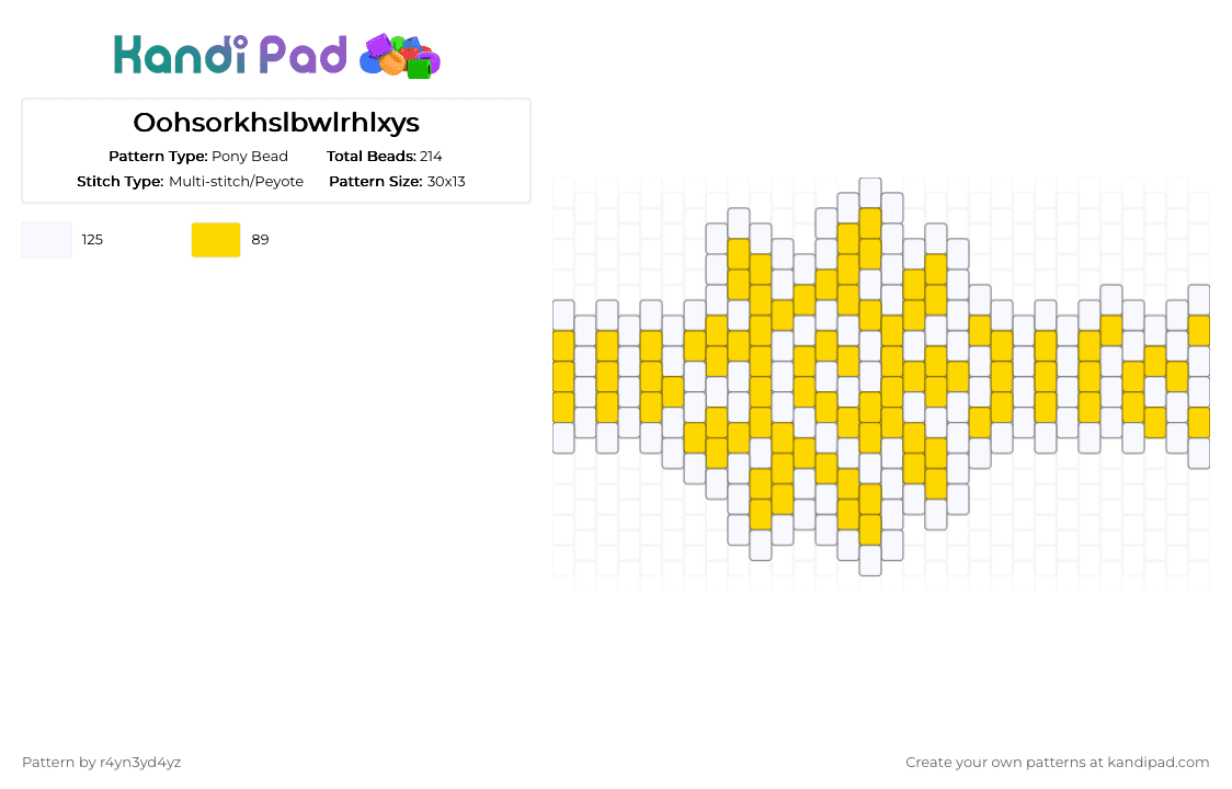 Yellow sun peytote cuff 3 - Pony Bead Pattern by r4yn3yd4yz on Kandi Pad - white,yellow,whimsical,nature,twee