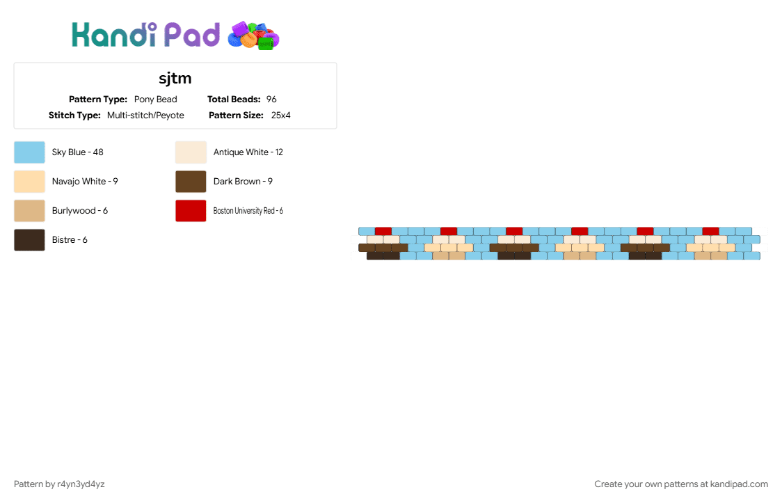 chocolate and vanilla cupcake cuff - Pony Bead Pattern by r4yn3yd4yz on Kandi Pad - dessert, food, light blue, pastry, sweet