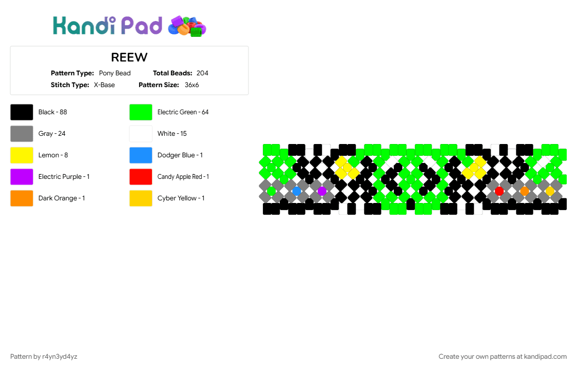 alien and UFO cuff - Pony Bead Pattern by r4yn3yd4yz on Kandi Pad - black, colorful, cute, gray, green, space, star