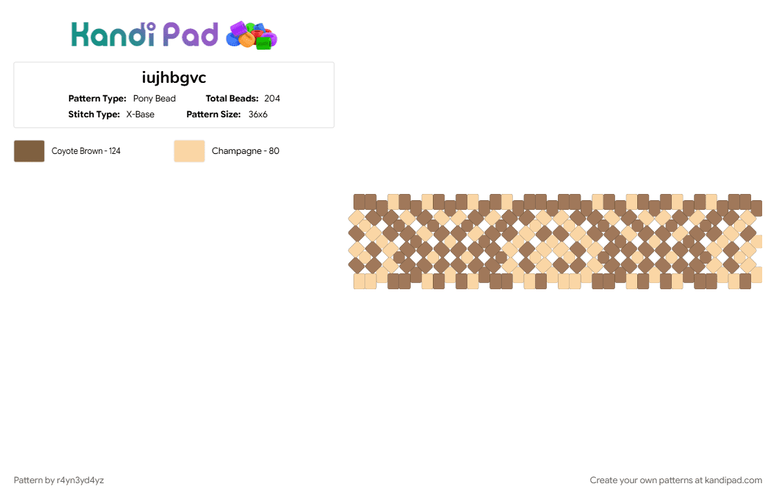 chocolate swiss roll cuff - Pony Bead Pattern by r4yn3yd4yz on Kandi Pad - beige, cake, food, pastry, spiral, sweet, swirl, tan