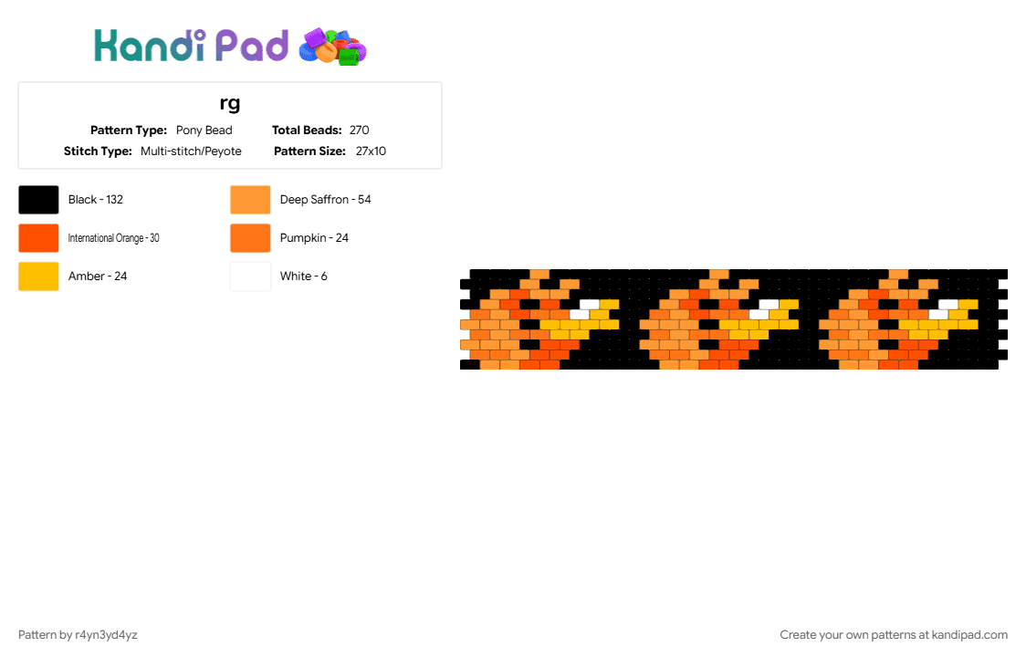 shrimps with trumpets cuff - Pony Bead Pattern by r4yn3yd4yz on Kandi Pad - animal, cute, justan oval, music, orange, sea creature