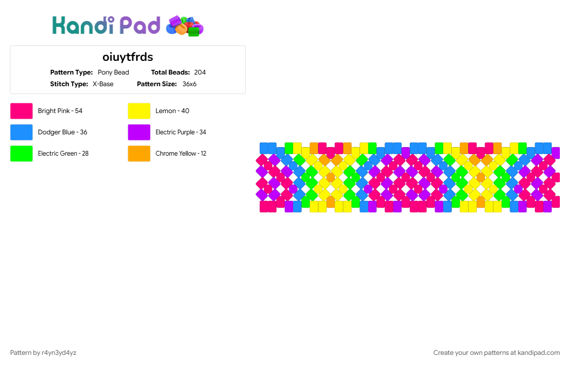 rainbow gradient swirl cuff - Pony Bead Pattern by r4yn3yd4yz on Kandi Pad - colorful, cute, light blue, pink, purple, spiral, yellow