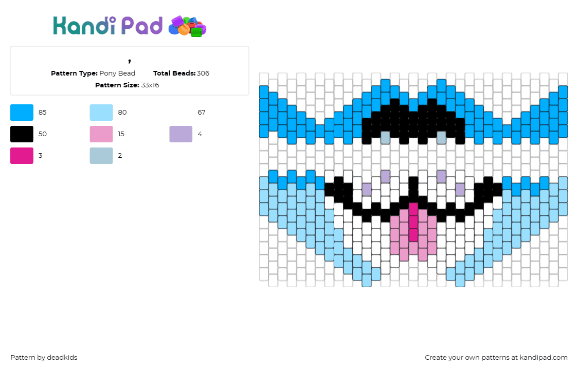 , - Pony Bead Pattern by deadkids on Kandi Pad - mask,furry,animal