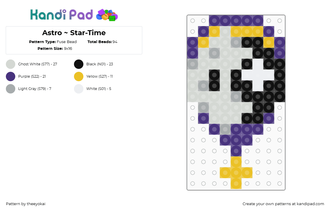 Astro ~ Star-Time - Fuse Bead Pattern by theeyokai on Kandi Pad - purple,astro,dandys world,roblox